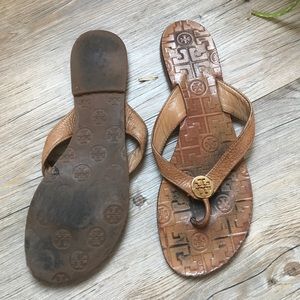 Brown leather Tory Burch sandals